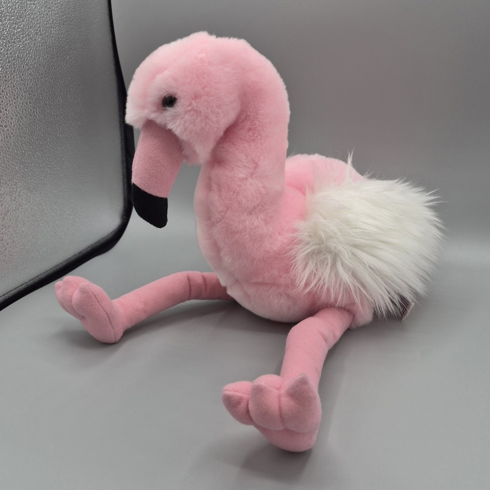 Aurora World Pink Flamingo Plush Stuffed Animal‎ Faux Fur Wings Flopsie 12 inch